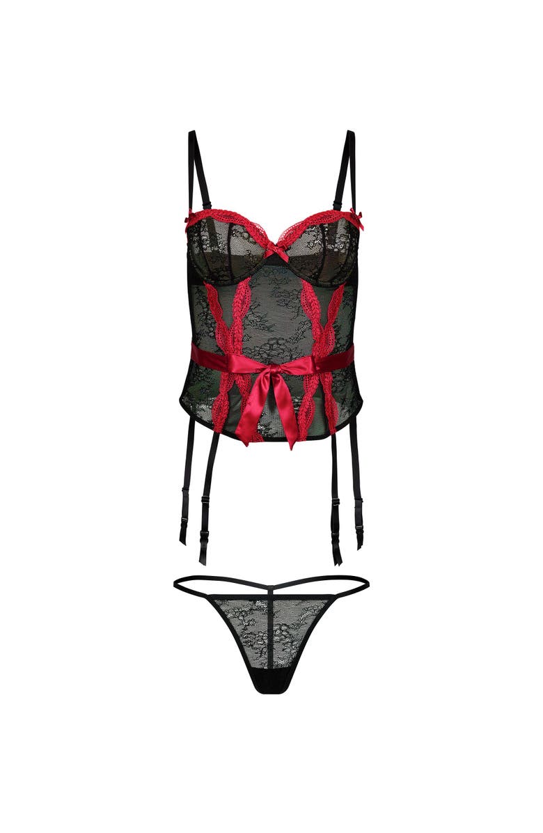 Adore Me Halia Contour Balconette Bustier, Alternate, color, Black