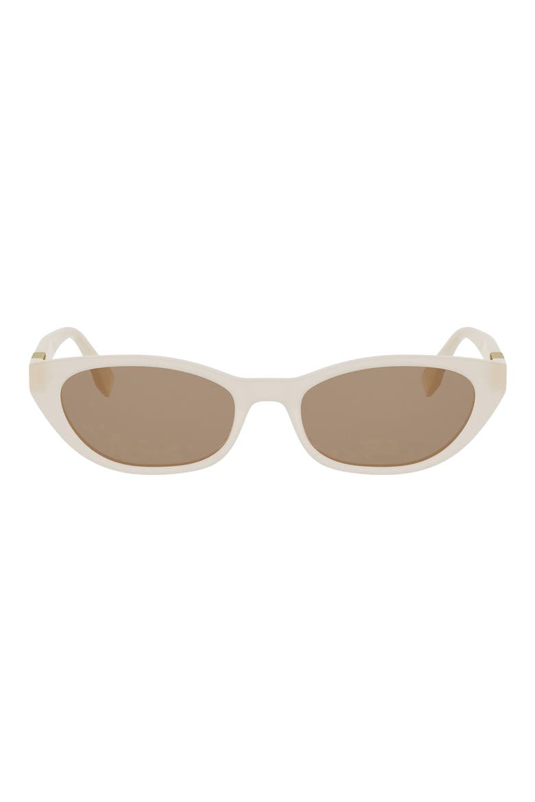 Baguette 54mm Cat Eye Sunglasses, Main, color, IVORY / BROWN