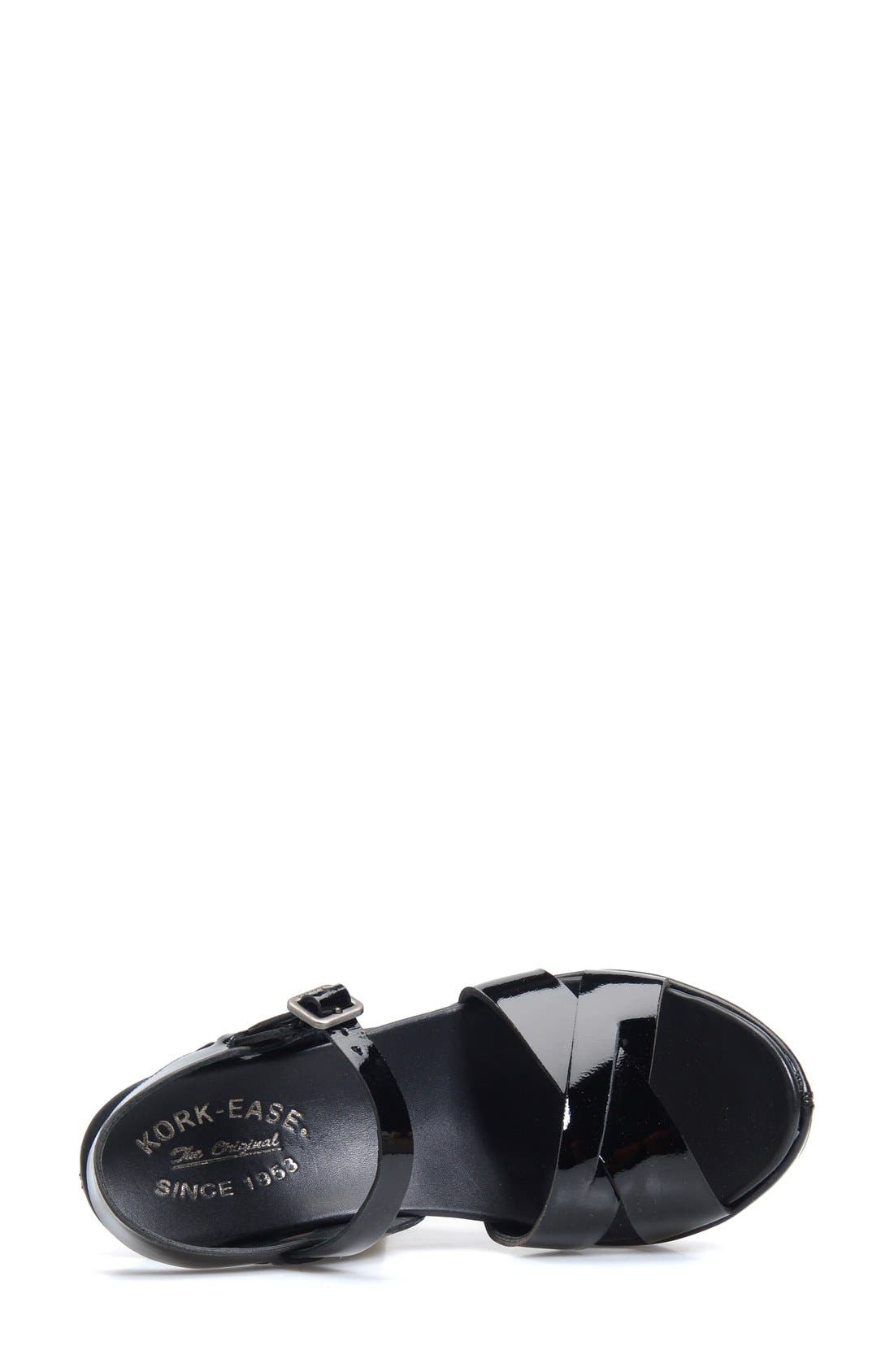 Kork-Ease<sup>®</sup> 'Bette 2.0' Platform Sandal, Alternate, color, Black/ Black Patent Leather