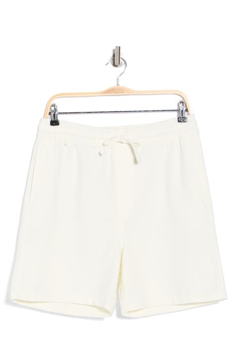 Cotton Blend Drawstring Shorts