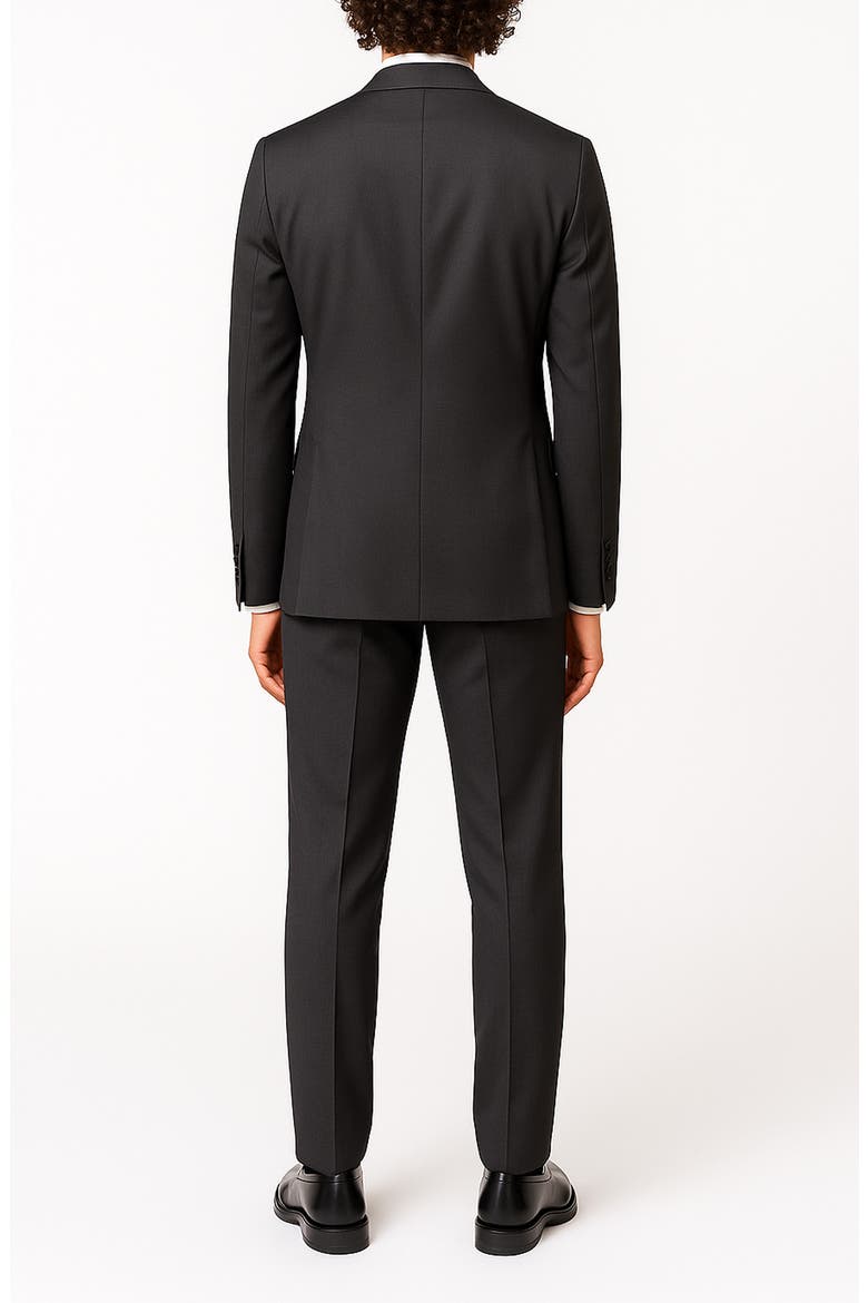 Charcoal Trim Fit Mélange Suit, Alternate, color, CHARCOAL