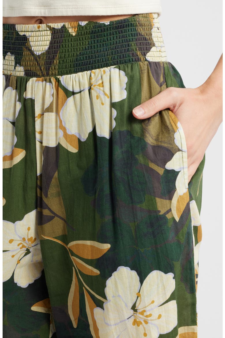 Brendon Floral Wide Leg Cotton Pants, Alternate, color, PLUMERIAS
