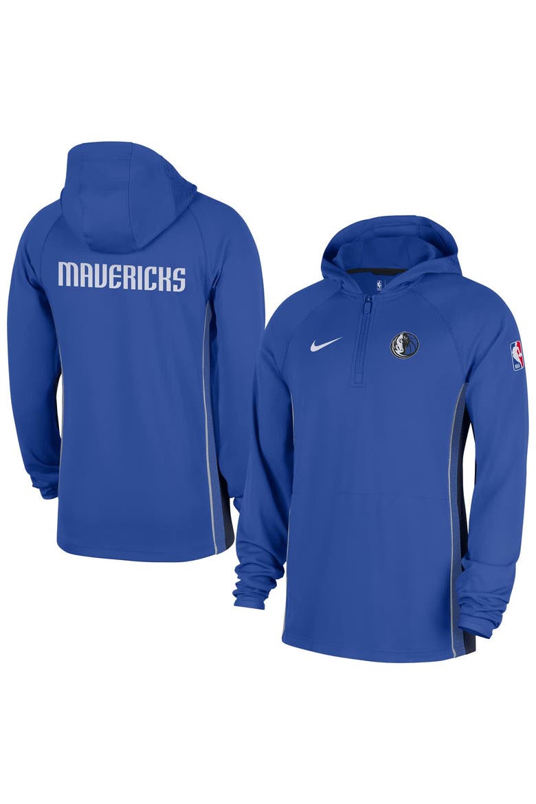 Men's Nike  Royal Dallas Mavericks Authentic On Court Zone Quarter-Zip Dri-FIT Hoodie Jacket, Main, color, Royal