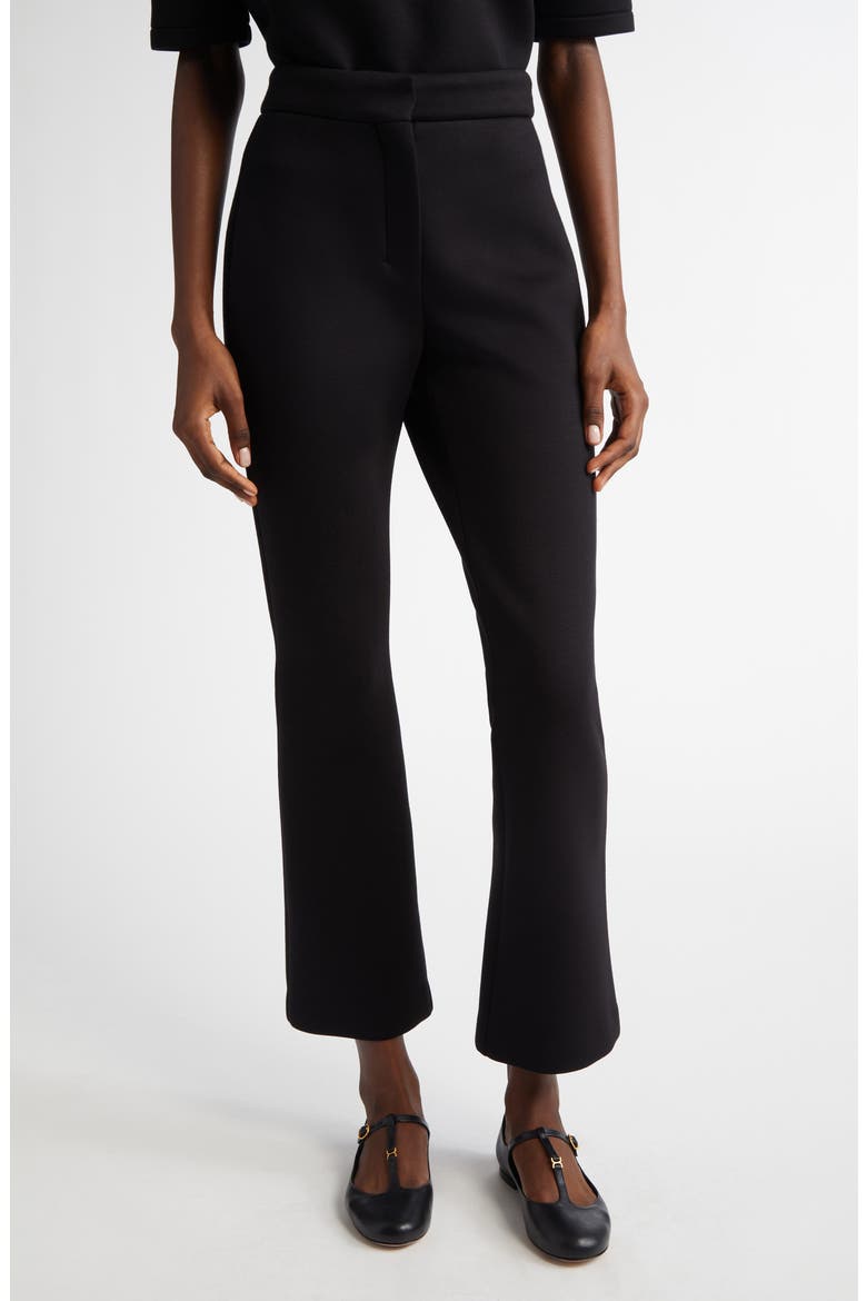 Estri Stretch Jersey Ankle Pants, Main, color, BLACK