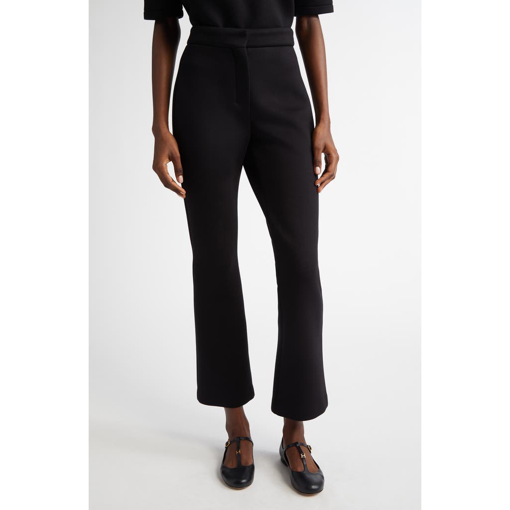 Max Mara Estri Stretch Jersey Ankle Pants In Black