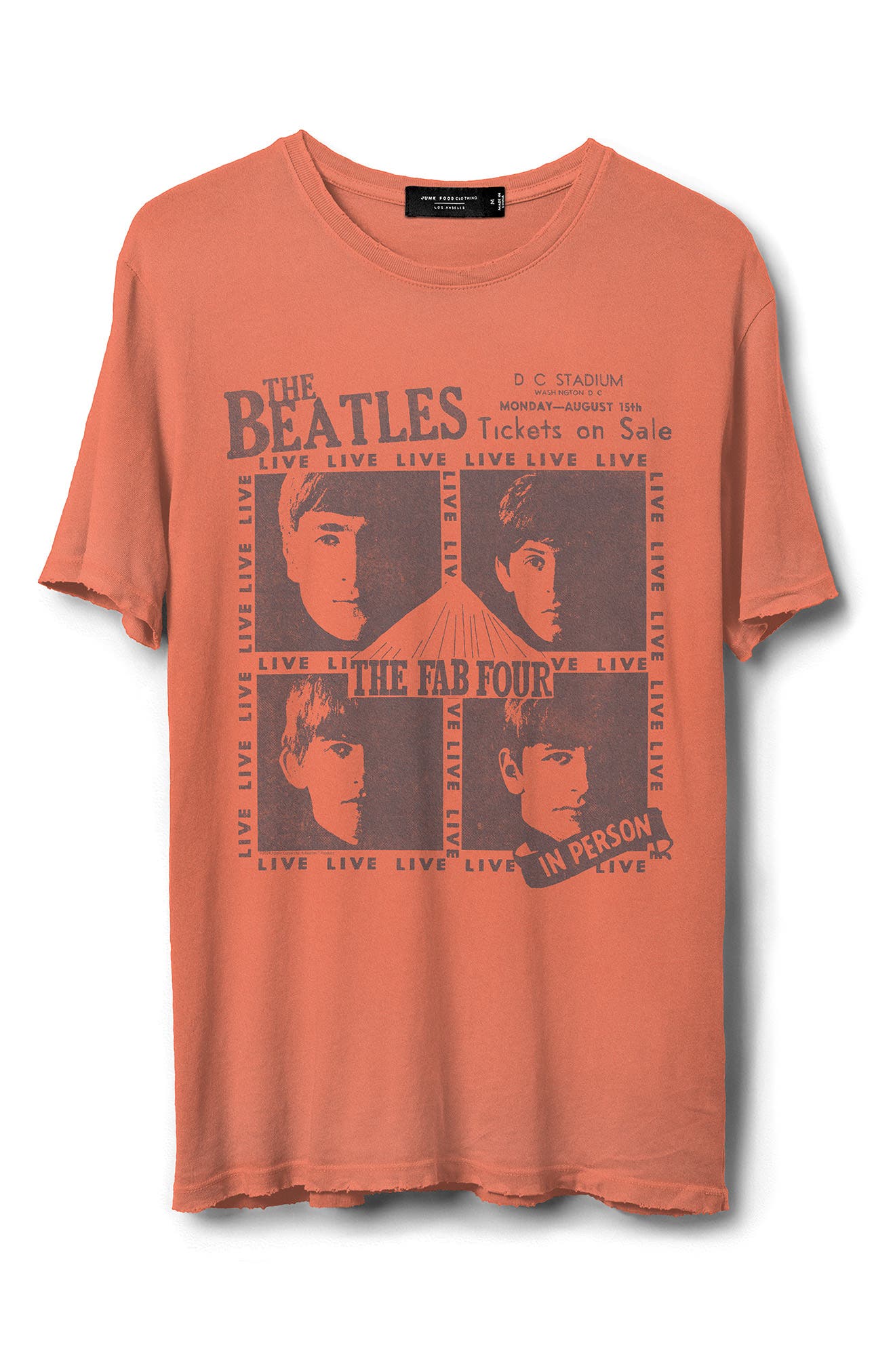 Junk Food The Beatles The Fab Four Live Graphic T-Shirt