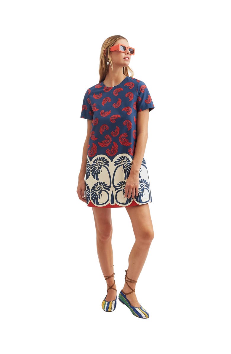 La DoubleJ 24/7 Summer Dress Palmetto Placée Navy, Main, color,