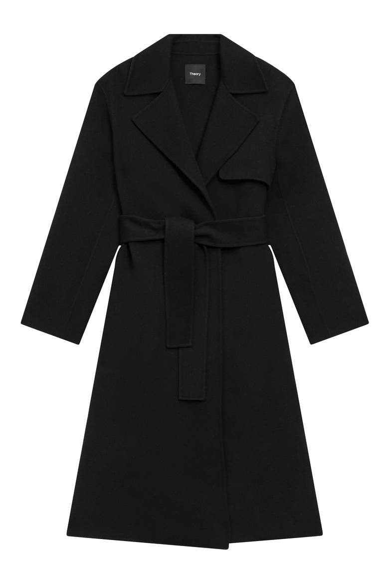 Wool Blend Trench Coat, Alternate, color, BLACK