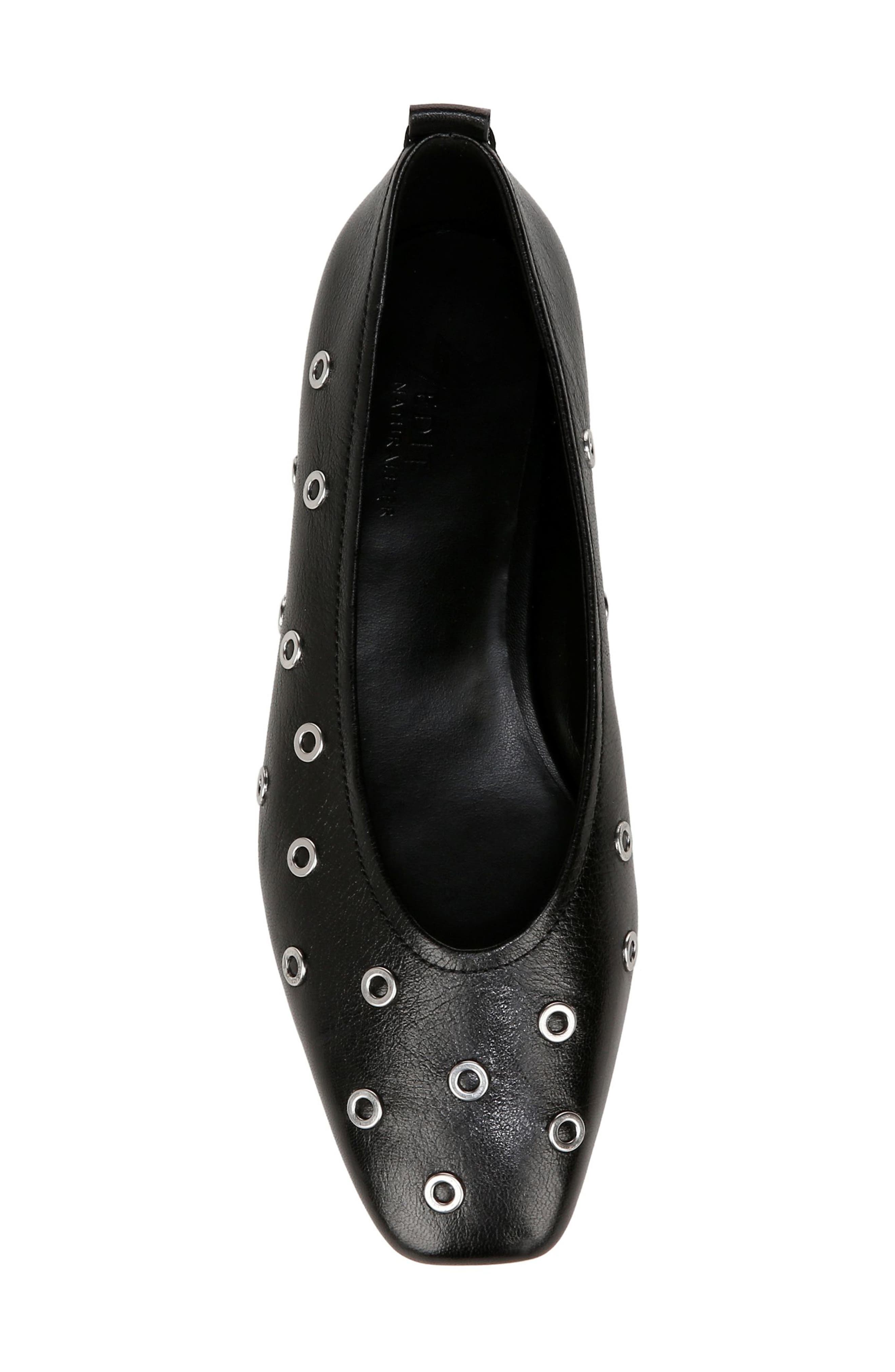 Carla Skimmer Flat, Alternate, color, BLACK LEATHER