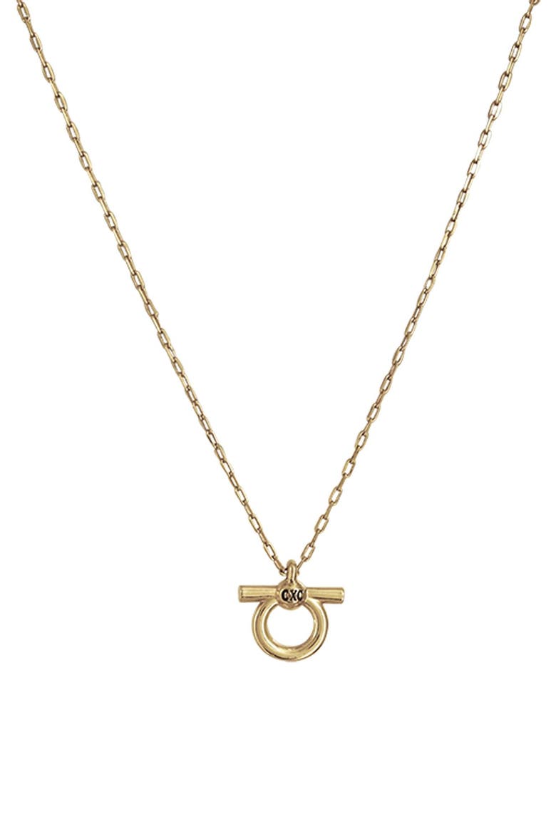 Mini Omega Necklace, Main, color, Gold