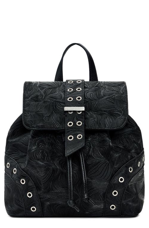 Desigual Mini Faux Leather Backpack In Black