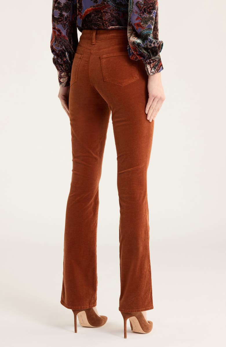 L'AGENCE Stevie High Waist Straight Leg Velvet Pants, Alternate, color, Rich Ginger