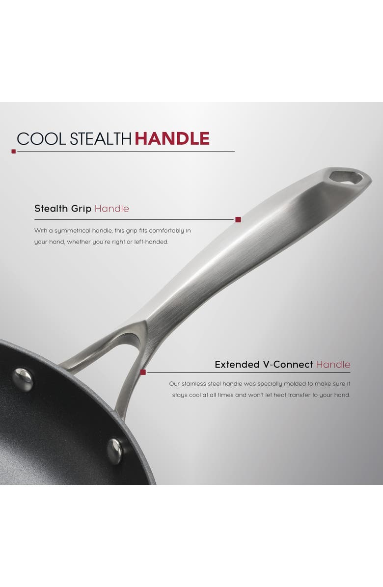 Rad USA Radical Pan Nonstick Frying & Saute Pan Skillet With Stainless Steel Handle, 10-Inch, Alternate, color, Black