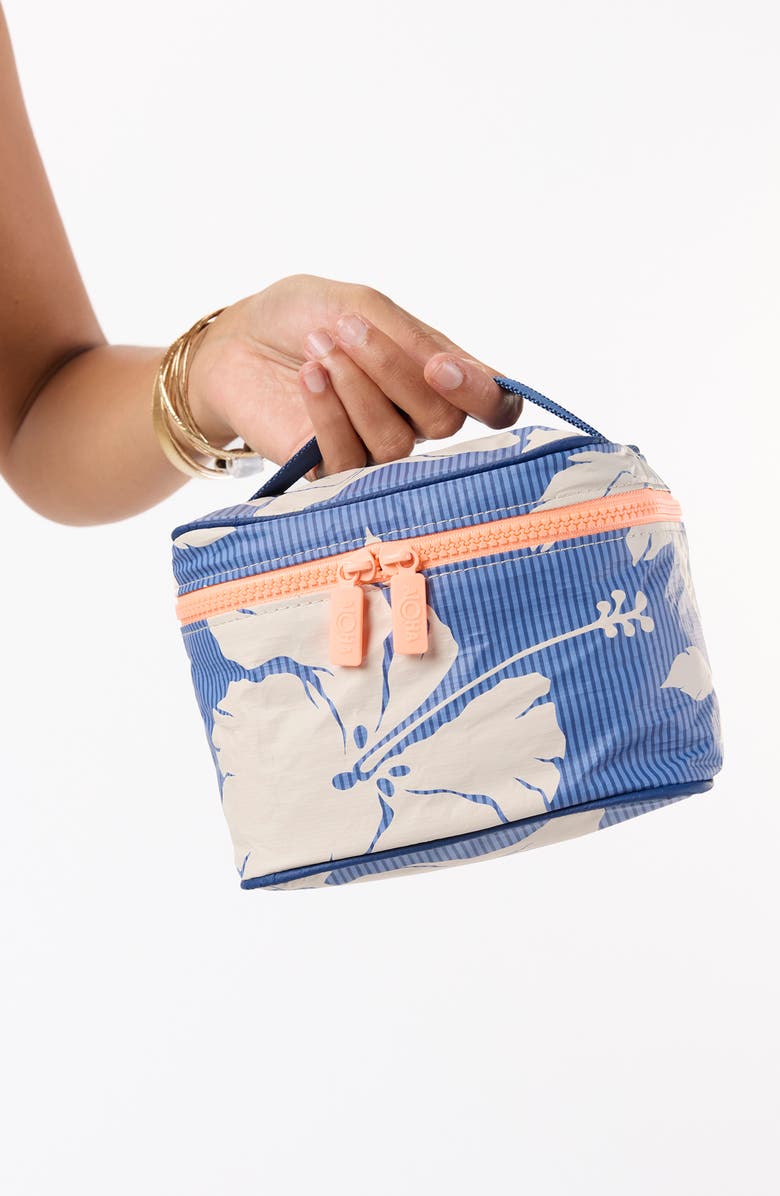 Aloha Collection Salina Tiny Stripe Water Resistant Tyvek<sup>®</sup> Cabin Crew Dopp Kit, Alternate, color, 