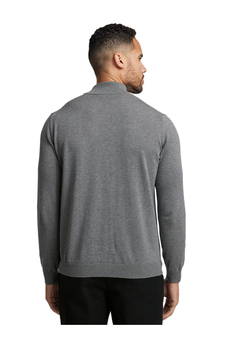 Supima Cotton Mock Neck Sweater, Alternate, color, Medium Grey