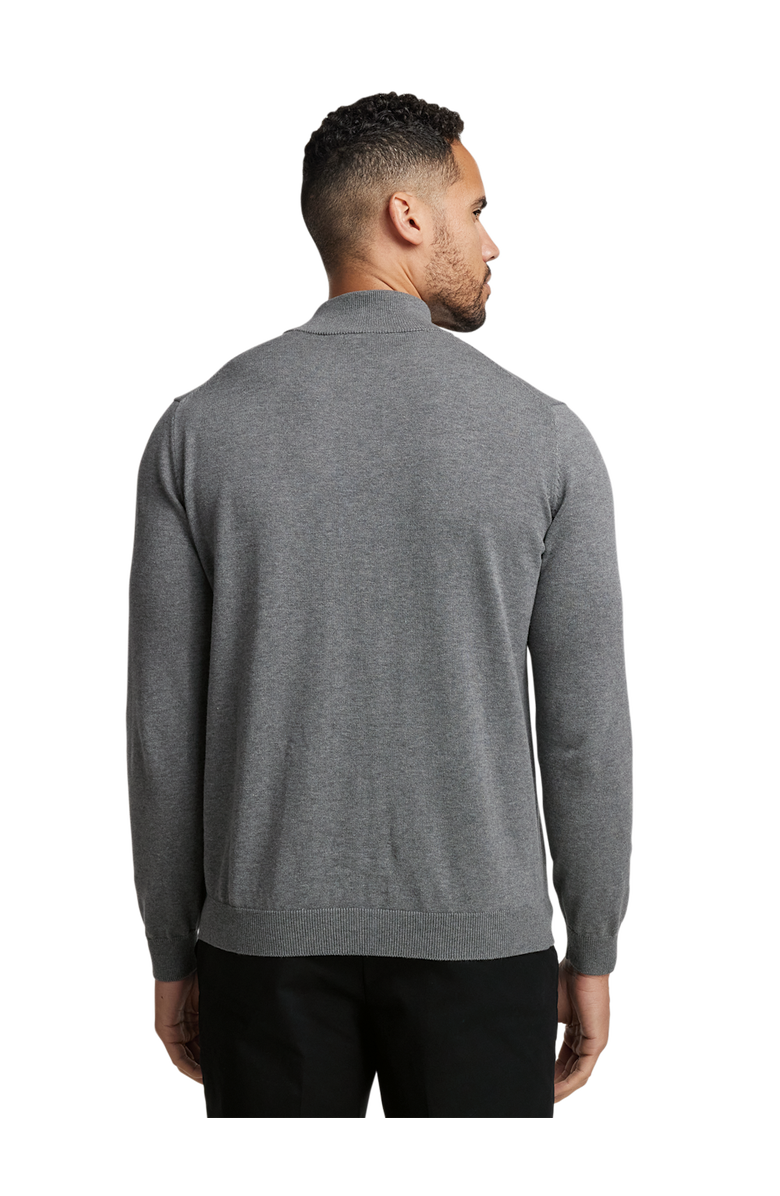 Paul Fredrick Supima Cotton Mock Neck Sweater, Alternate, color, Medium Grey