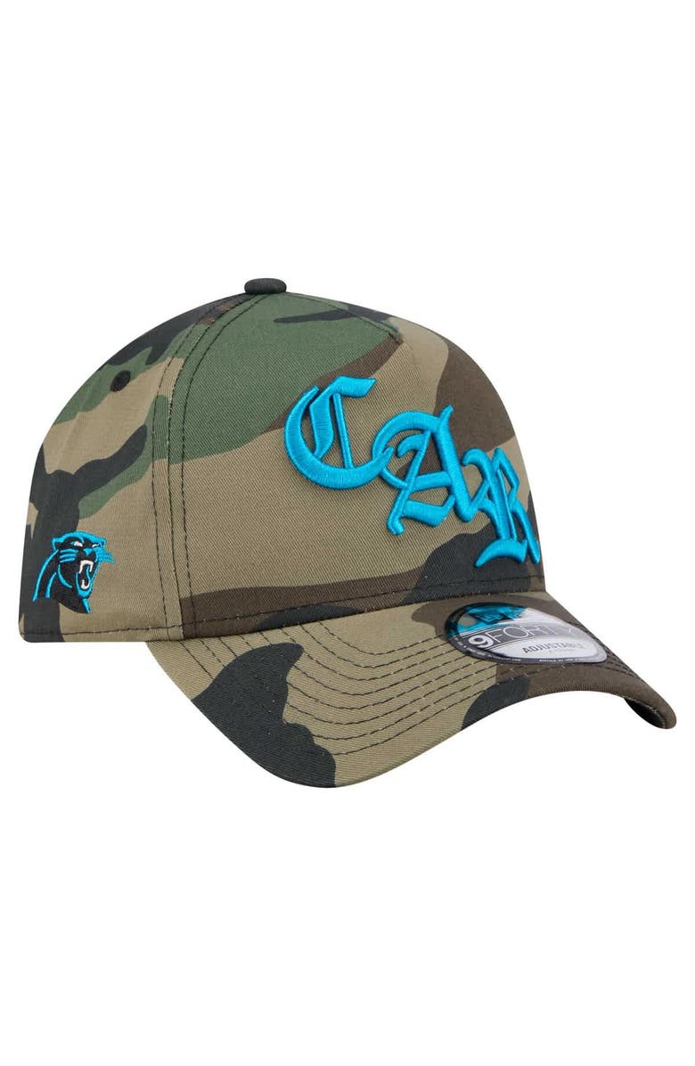 New Era Men's New Era Camo Carolina Panthers Mystic Camo A-Frame 9FORTY Adjustable Hat, Alternate, color,