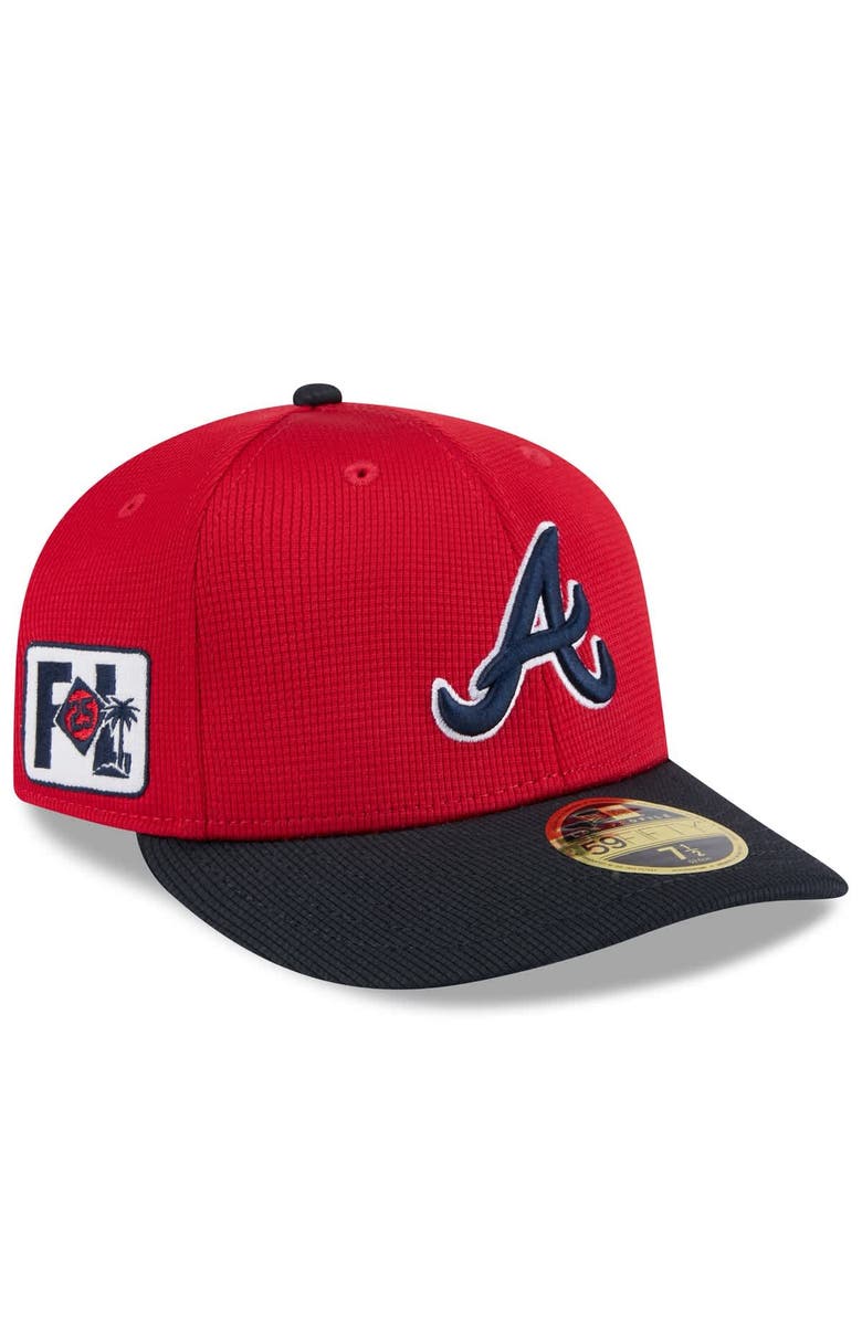 New Era Men's New Era  Red/Navy Atlanta Braves 2025 Spring Training Low Profile 59FIFTY Fitted Hat, Main, color, 