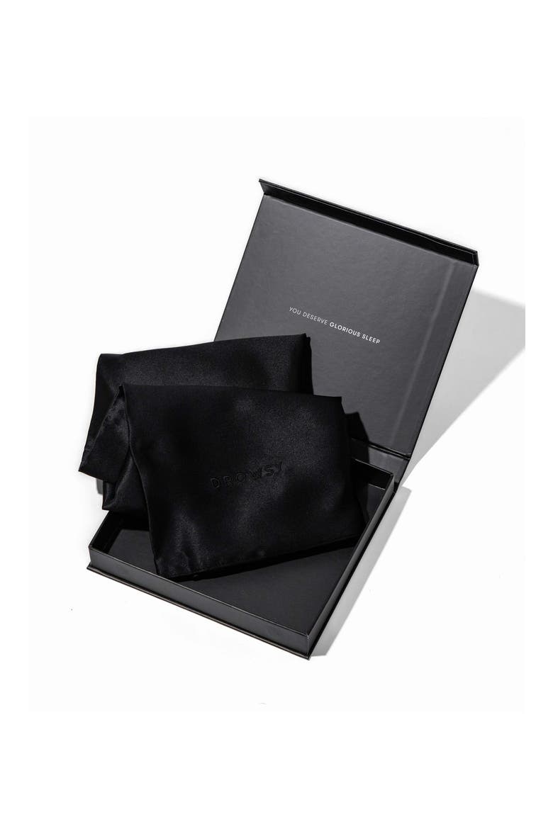 Queen Silk Pillowcase, Alternate, color, Black Jade