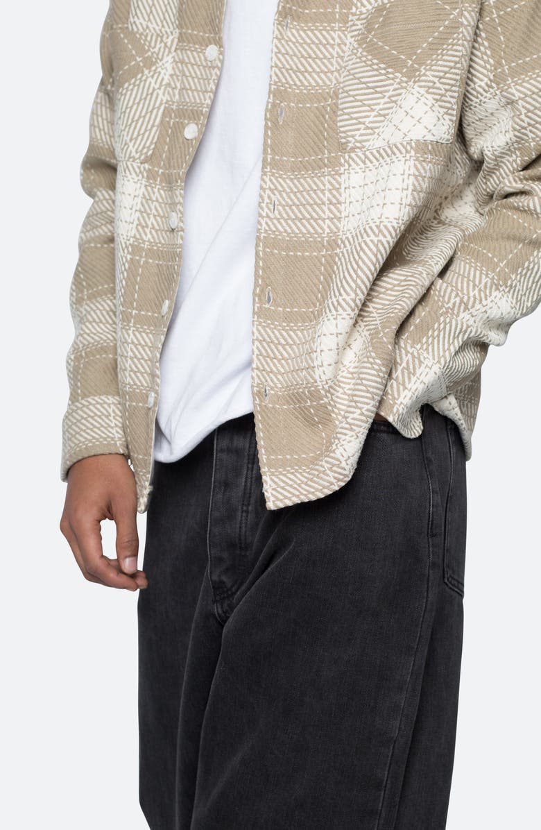 mnml Plaid Classic Flannel Button-Up Shirt, Alternate, color, Earth