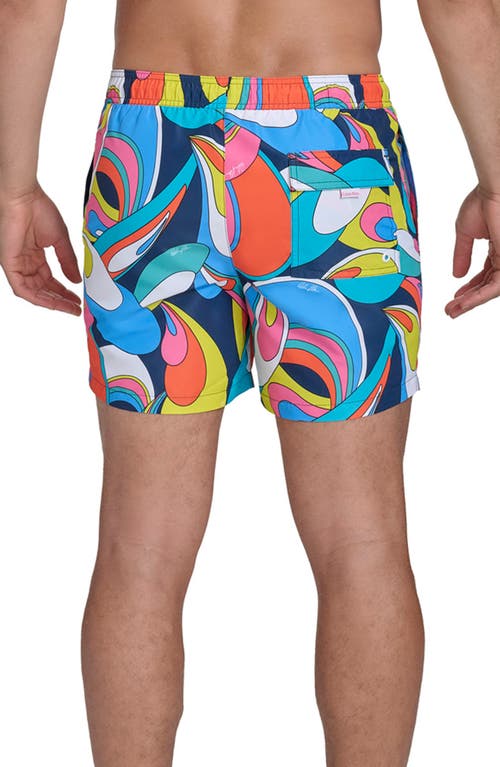 Calvin Klein Core Swim Trunks In Abstract