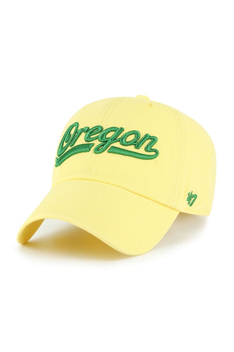Men's '47 Gold Oregon Ducks Clean Up Adjustable Hat, Main, color, Gold