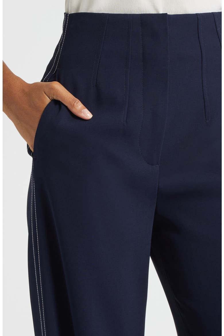 Elin Clean Waist Pants, Alternate, color, NAVY
