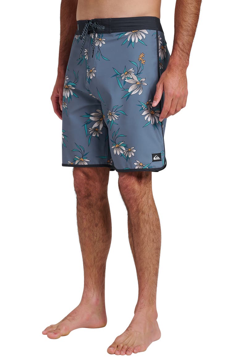 Surfsilk Coastal Flora Swim Shorts, Alternate, color, CHINA BLUE