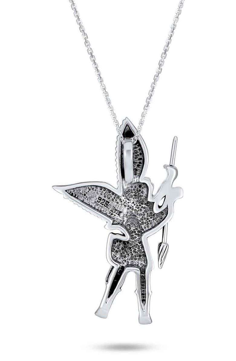 BLING JEWELRY Angel Michael Parton Necklace, Alternate, color, Silver