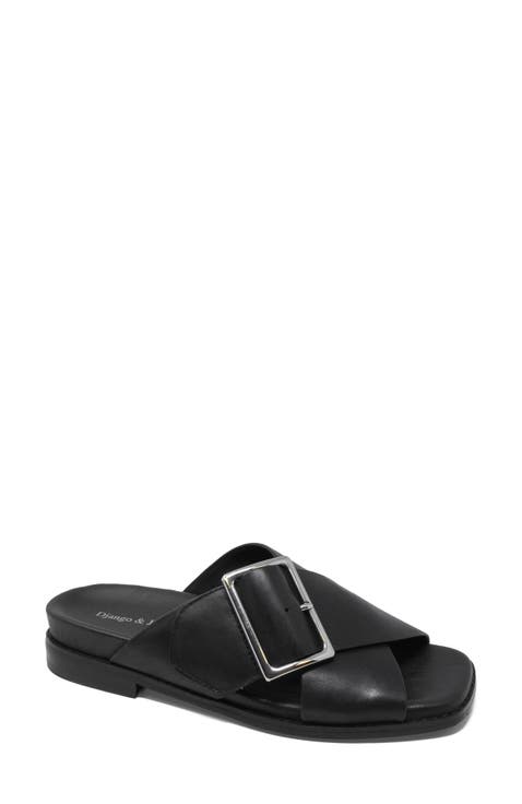 Efri Wide Strap Flat Sandal