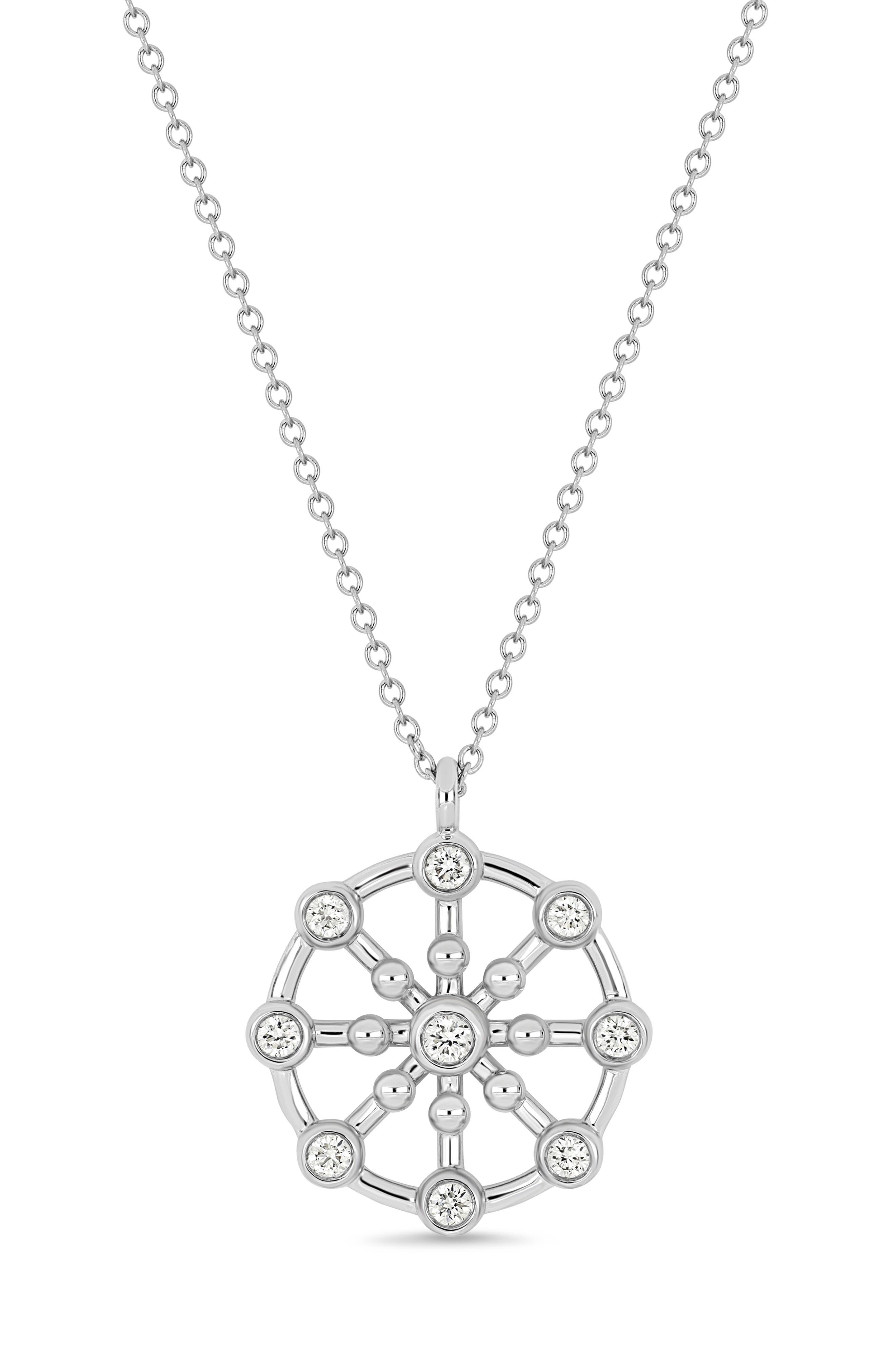 Monaco 18k Gold Diamond Pendant Necklace