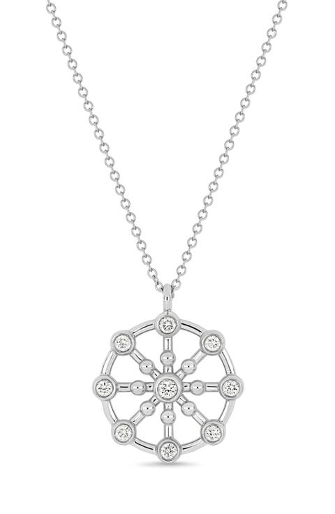 Monaco 18k Gold Diamond Pendant Necklace