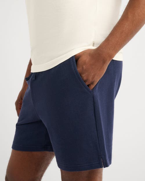Onia Classic Pull On Linen Shorts 6 Vintage Indigo In Blue