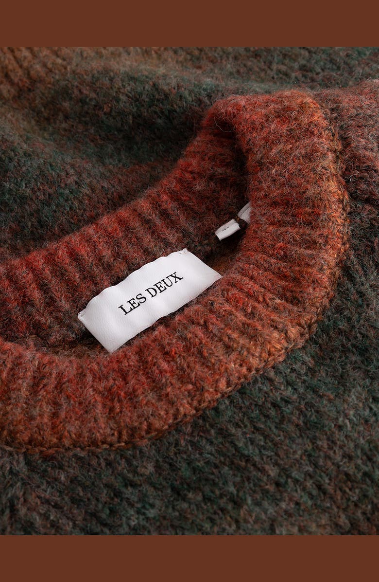 Les Deux Brad Gradient Knit Sweater, Alternate, color, Dark Clay Orange