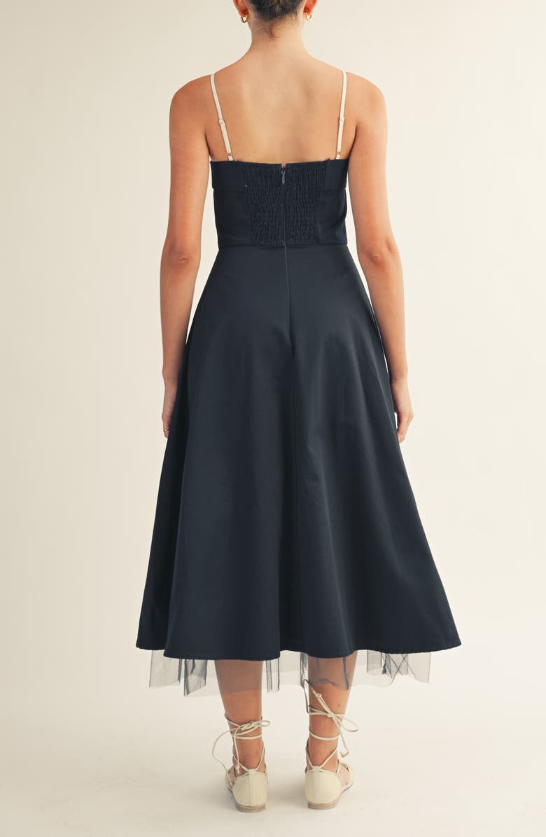 Arose Studio Cielle Midi Dress, Alternate, color, Navy