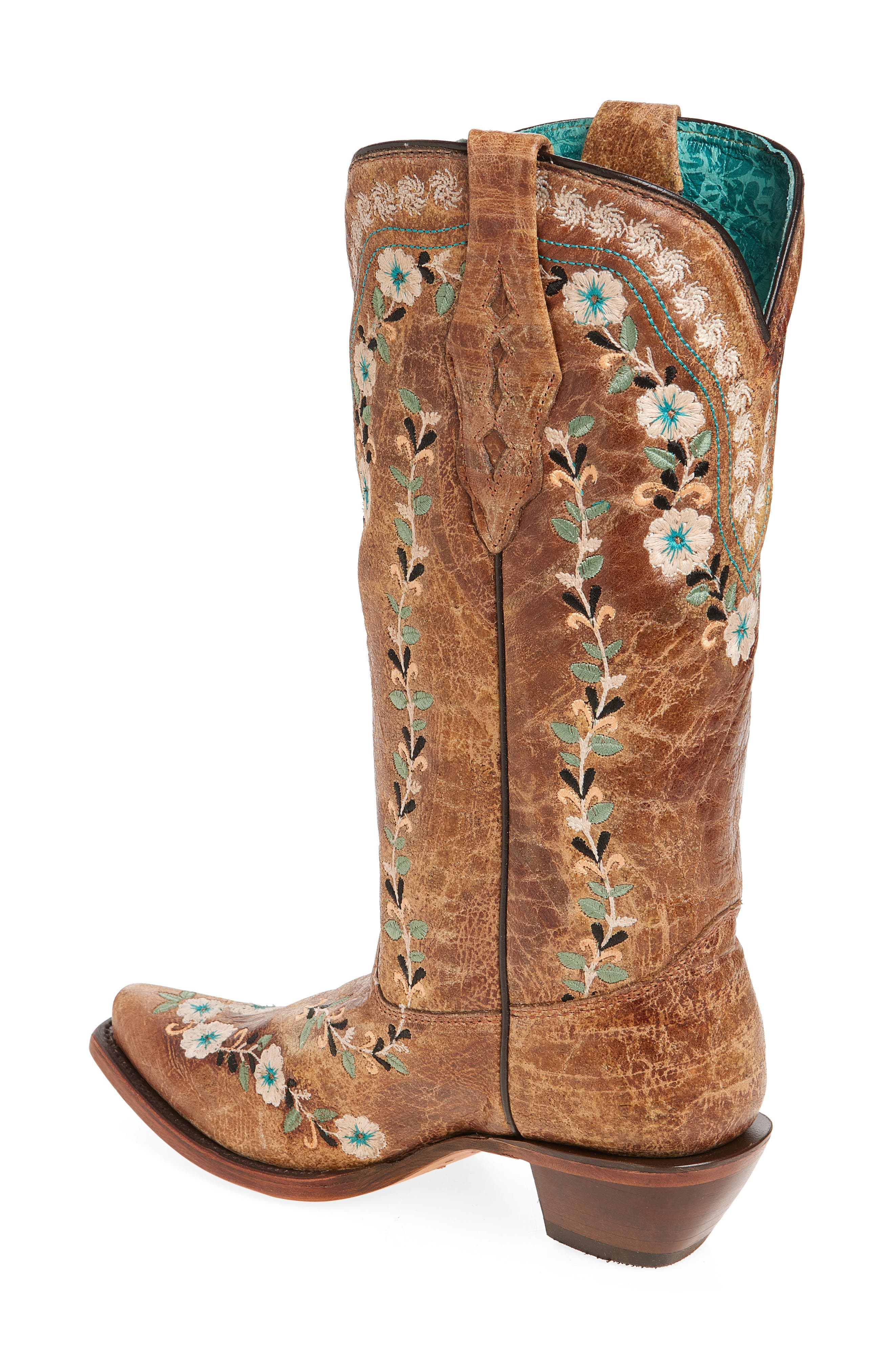 CORRAL Floral Embroidered Western Boot, Alternate, color, 