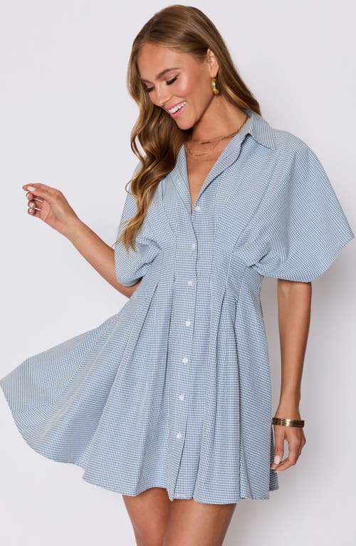 Vici Collection Benson Pleated Shirtdress In Gray