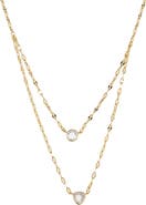 ATHRA LUXE Cubic Zirconia Layered Chain Necklace