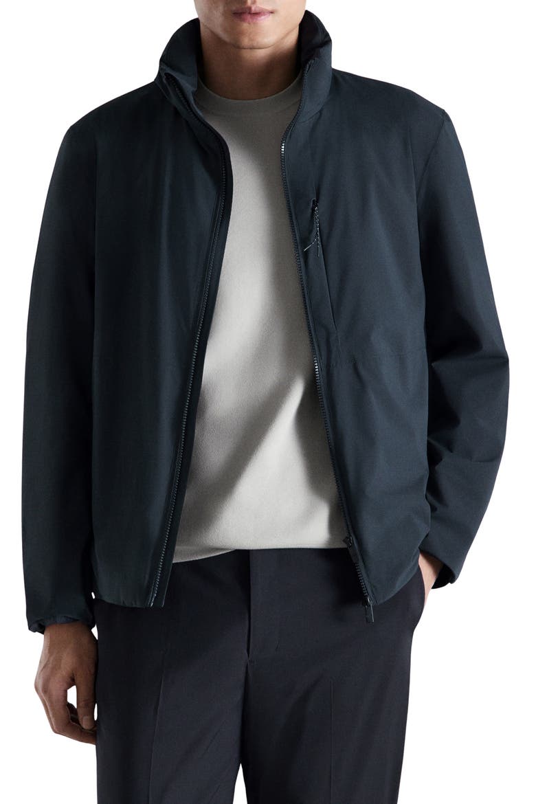 Packable Water Repellent Jacket, Main, color, NAVY