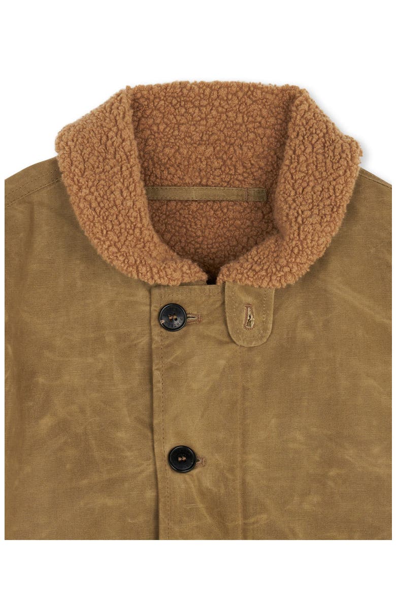 Olive Waxed Cotton Deck Jacket, Alternate, color, Olive Green