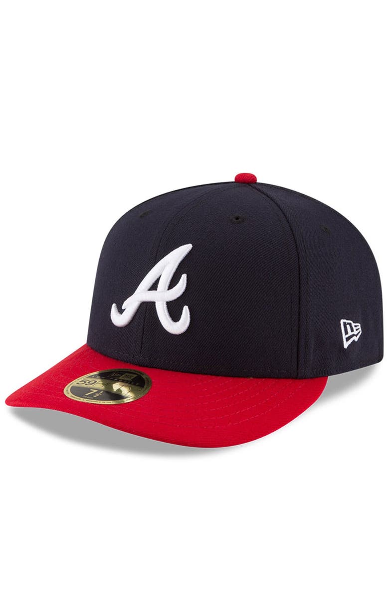 New Era Men's New Era Navy/Red Atlanta Braves National Baseball Hall of Fame Low Profile 59FIFTY Fitted Hat, Alternate, color,