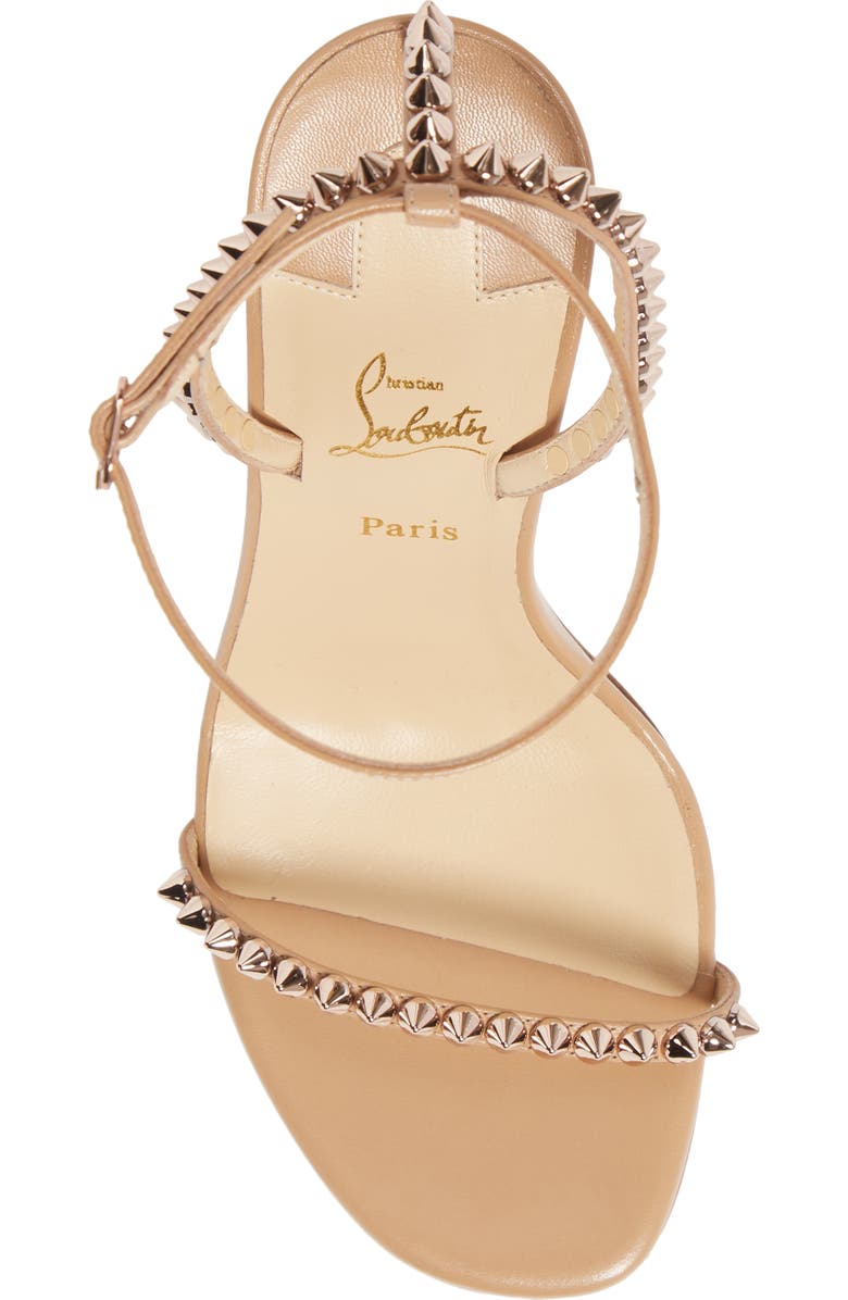 Christian Louboutin So Me Studded Sandal, Alternate, color, Nude