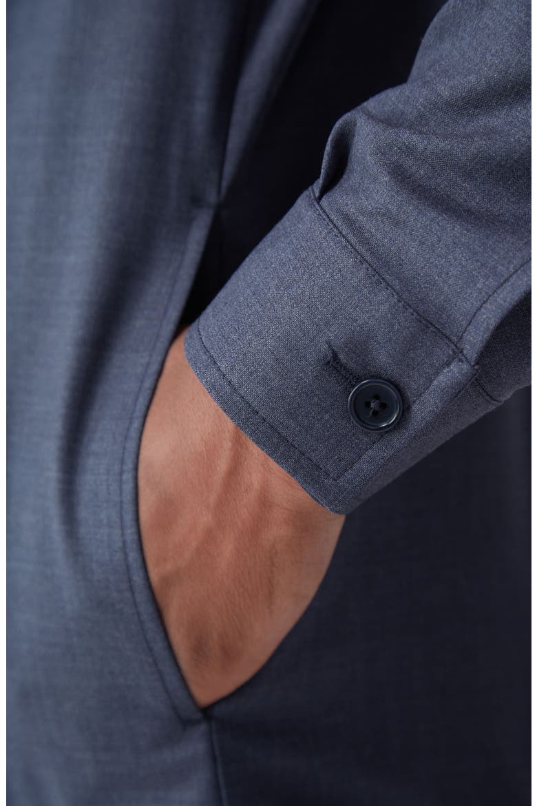 Zip-Up Stretch Wool Travel Jacket, Alternate, color, COBALT