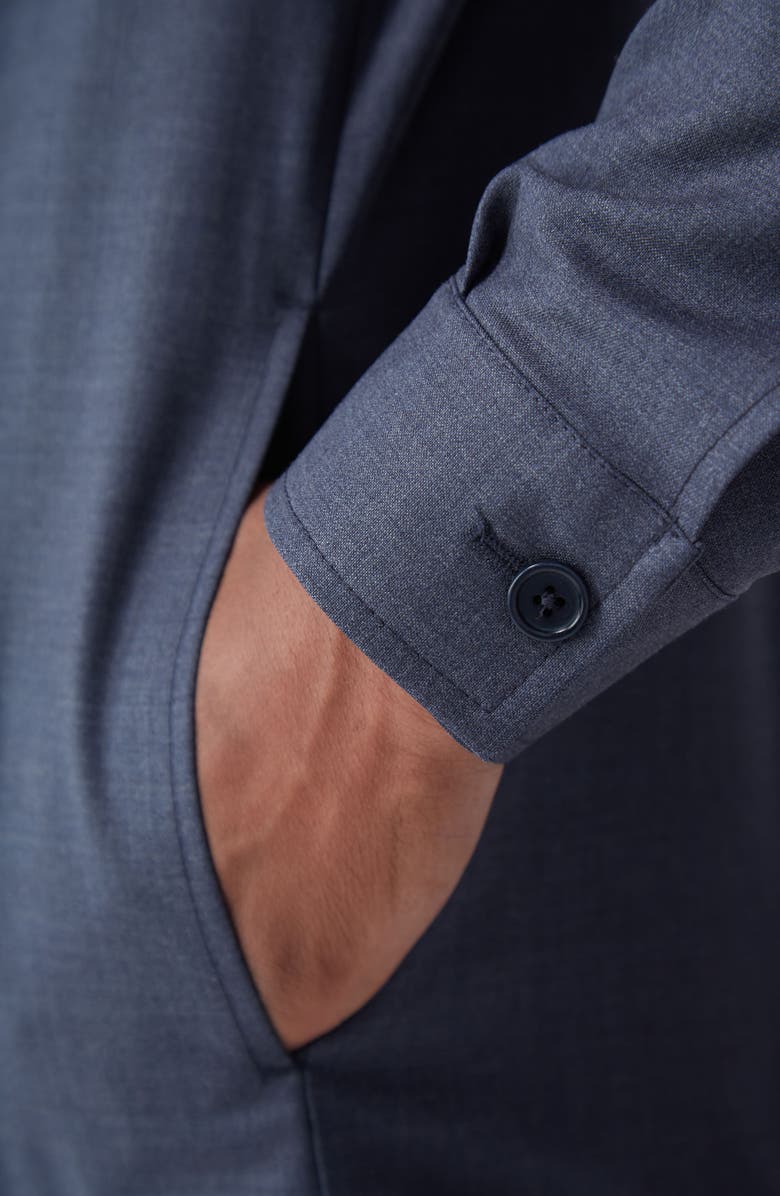 Bugatchi Zip-Up Stretch Wool Travel Jacket, Alternate, color,