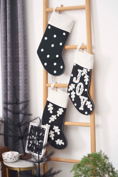 Carol & Frank Dots Stocking Collection In Black