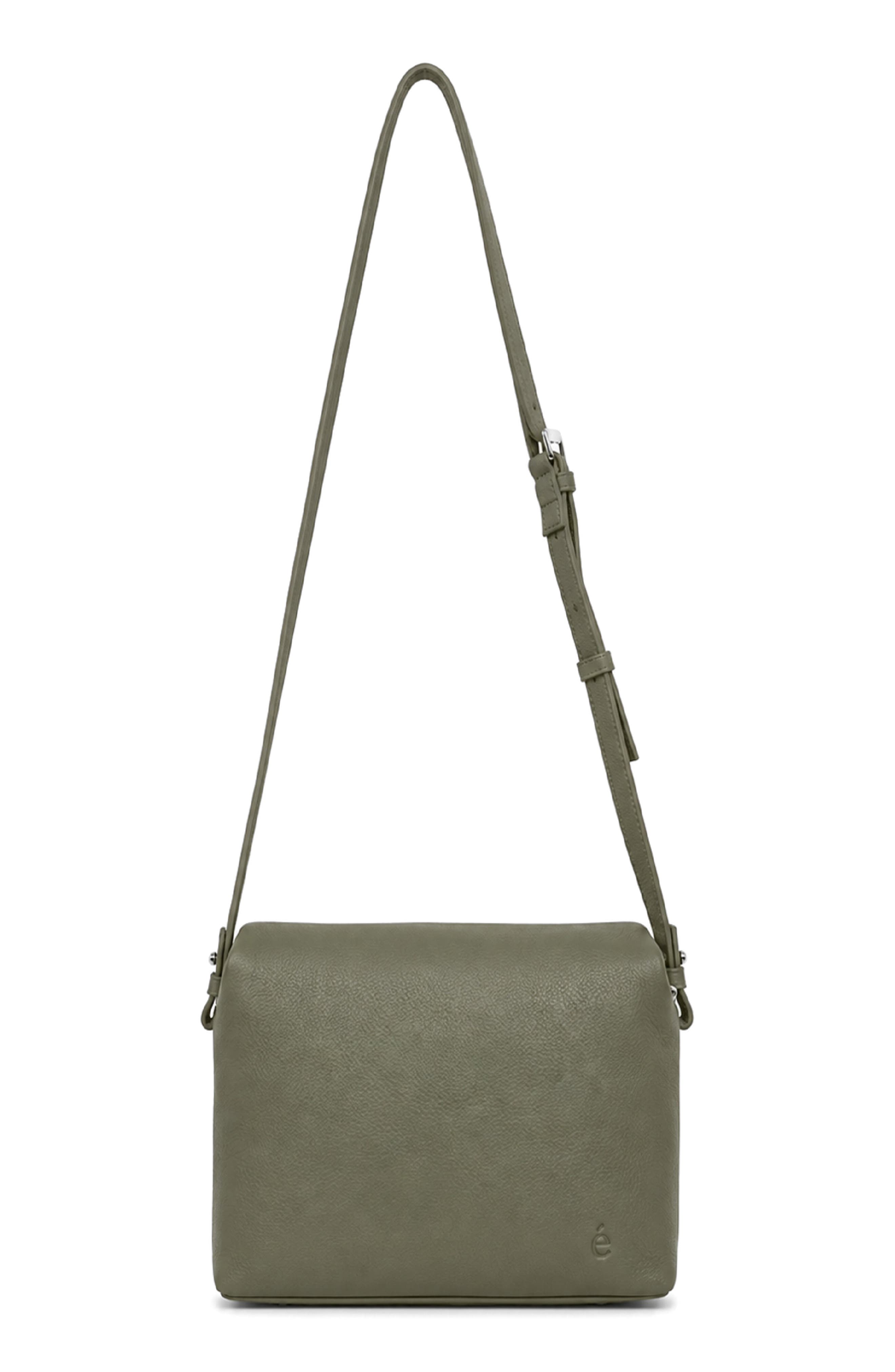Agnes Leather Crossbody Bag, Alternate, color, DARK MOSS