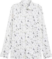 Nordstrom Floral Stretch Button-Up Shirt