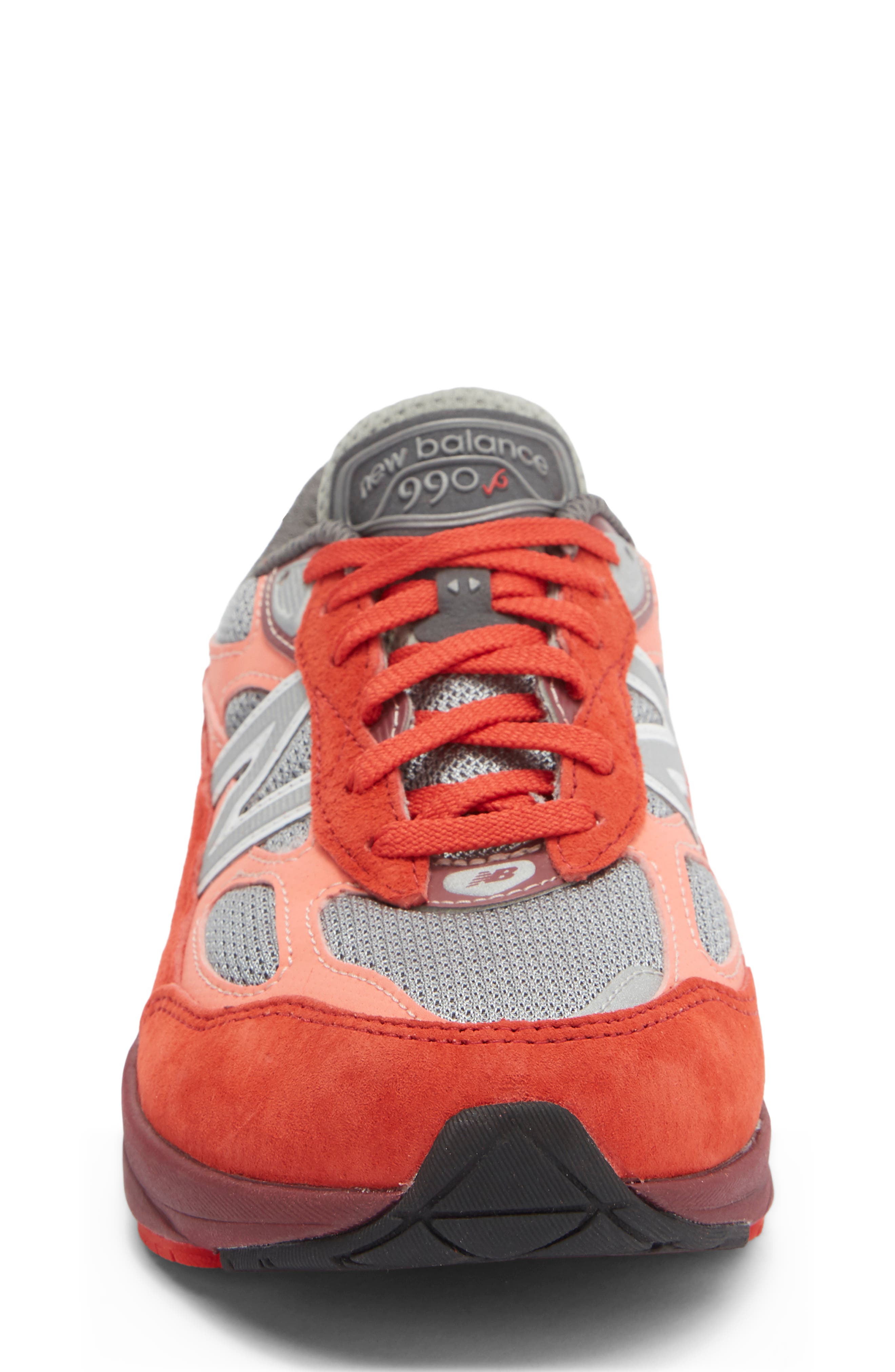 New Balance Gender Inclusive 990 Sneaker - Multiple Widths Available, Alternate, color, Red Alert/ Flare