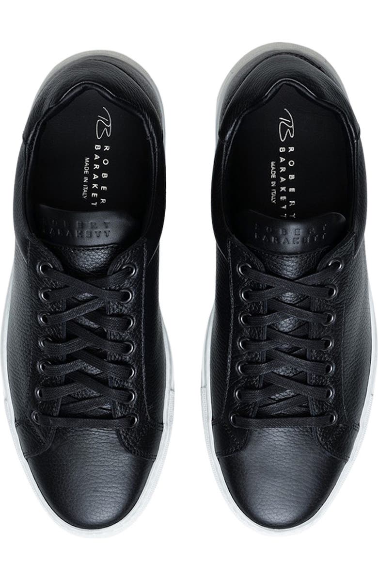 Robert Barakett Terrence Low Top Leather Sneaker, Alternate, color, Black