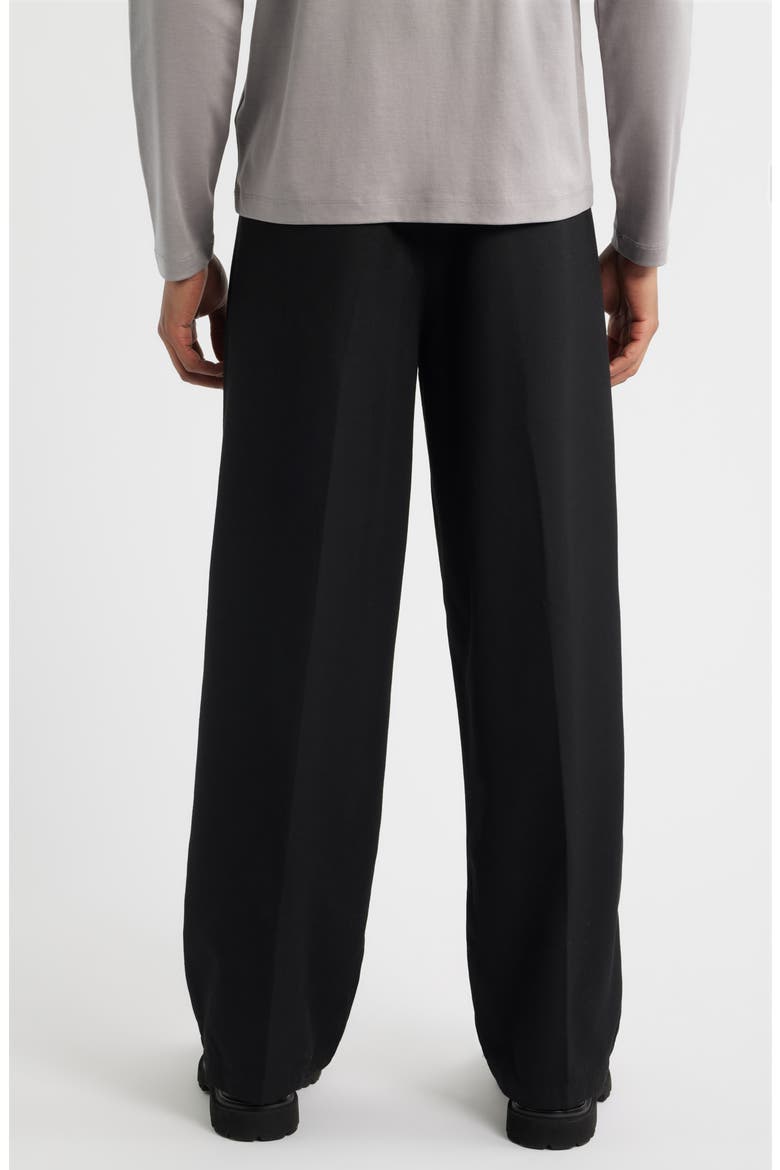 Otis Pleated Twill Pants, Alternate, color, BLACK